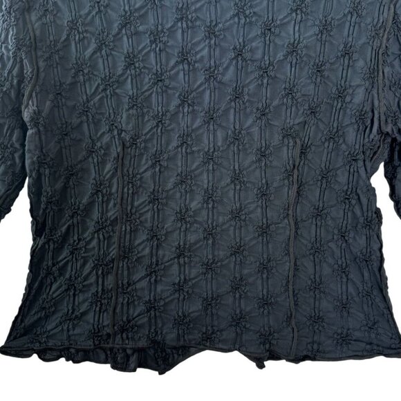 90s Vintage Tzeadle Design Room Button Front Long Sleeve Fitted Top Size Medium - Picture 5 of 13